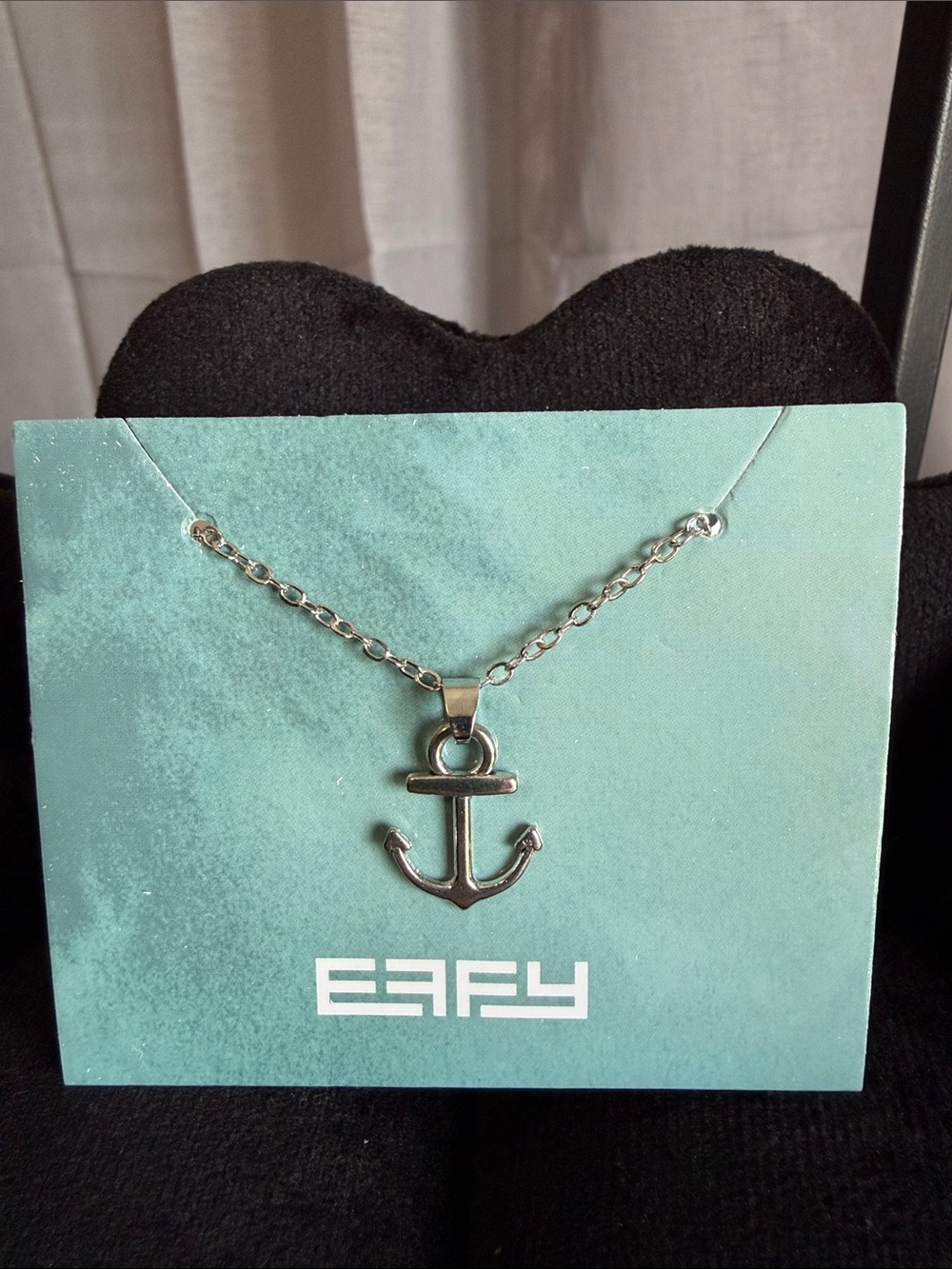 Effy Silver Anchor Pendant Necklace - Silver 18 inches